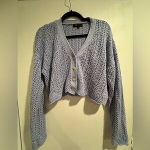 FRYE BUTTON-UP POINTELLE CARDIGAN